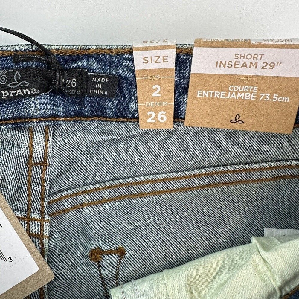 prAna Sienna Jean Skinny Stretch Denim Womens Size 2/26 Short Athleisure Outdoor - Picture 11 of 12